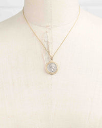 14k Gold Genuine Ancient Roman Coin Necklace (Marcus Aurelius; 156-157 A.D.)