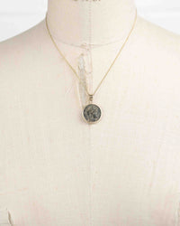 14k Gold Genuine Ancient Greek Coin Necklace (Athena/Owl; 200-133 B.C.)