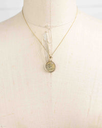 14k Gold Genuine Ancient Coin of the Crusades Necklace (Achaea; 1289-1297 A.D.)