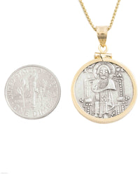 14k Gold Genuine Ancient Medieval Italian Coin Necklace (Venetian Grossi; 1289-1311 A.D.)