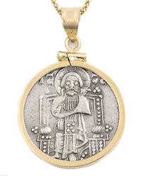 14k Gold Genuine Ancient Medieval Italian Coin Necklace (Venetian Grossi; 1289-1311 A.D.)