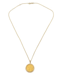 14k Gold Genuine Ancient French Coin Necklace (Gold Florin; 1314-1340 A.D.)