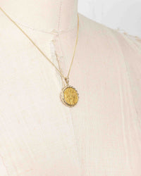 14k Gold Genuine Ancient French Coin Necklace (Gold Florin; 1314-1340 A.D.)