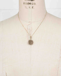 14k Gold Genuine Ancient Greek Coin Necklace (Athena/Owl; 200-133 B.C.)