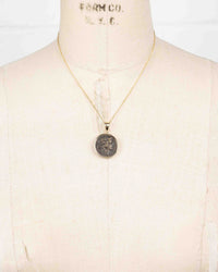 14k Gold Genuine Ancient Greek Coin Necklace (Dionysus; 85-65 B.C.)
