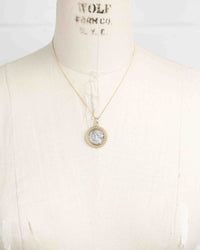 14k Gold Genuine Ancient Greek Coin Necklace (Persephone-Tanit; 264-241 B.C.)