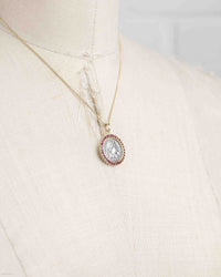 14k Gold & Ruby Genuine Ancient Roman Coin Necklace (Cupid; 76 B.C.)