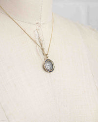 14k Gold & Sapphire Genuine Ancient Greek Coin Necklace (Zeus/Hera; 450-300 B.C.)