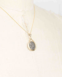 14k Gold Genuine Ancient Roman Coin Necklace (Salus; 49 B.C.)