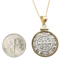 14k Genuine Ancient Italian Coin Necklace (Verona Grossi; 1218-1250 A.D.)
