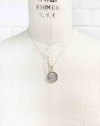 14k Genuine Ancient Roman Coin Necklace (Virtus; 65 B.C.)