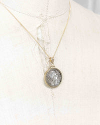 14k Genuine Ancient Roman Coin Necklace (Virtus; 65 B.C.)