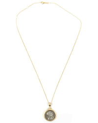 14k Genuine Ancient Roman Coin Necklace (Virtus; 65 B.C.)