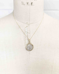 14k Gold Genuine Ancient Roman Republic Coin Necklace (Cybele; 55 B.C.)
