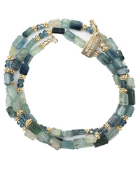 Indicolite Tourmaline & London Blue Topaz Strand Necklace