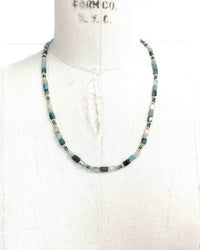 Indicolite Tourmaline & London Blue Topaz Strand Necklace