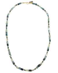 Indicolite Tourmaline & London Blue Topaz Strand Necklace