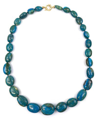 Natural Peruvian Opal Hand-Knotted Statement Necklace