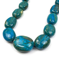 Natural Peruvian Opal Hand-Knotted Statement Necklace