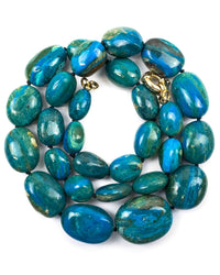 Natural Peruvian Opal Hand-Knotted Statement Necklace