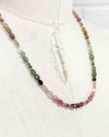 Faceted Watermelon Tourmaline Strand Necklace