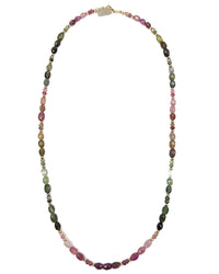 Faceted Watermelon Tourmaline Strand Necklace