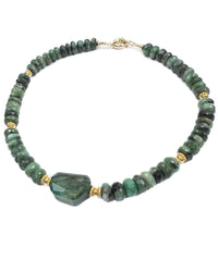 Natural Brazilian Emerald Nugget Necklace