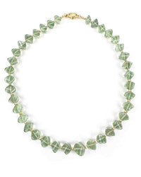 14k Natural Brazilian Prasiolite Statement Necklace