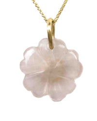 14k Rose Gold Diamond Tropical Flower Necklace