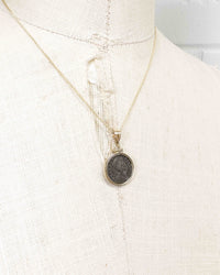 14k Gold Genuine Ancient Roman Coin Necklace (Helena; 330 A.D.)