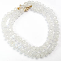 Rainbow Moonstone Knotted Necklace