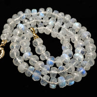 Rainbow Moonstone Knotted Necklace