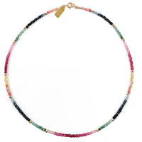 Ruby, Blue & Orange Sapphire, & Emerald Necklace