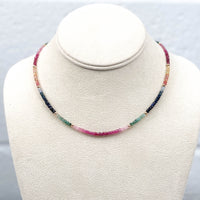 Ruby, Blue & Orange Sapphire, & Emerald Necklace