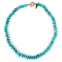 Hand-Knotted Arizona Kingman Turquoise Necklace