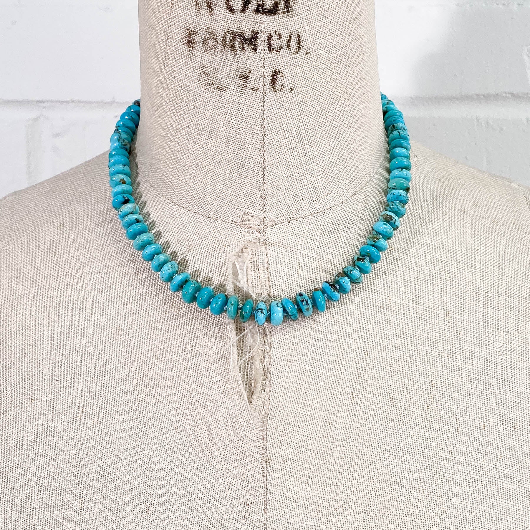 Hand-Knotted Arizona Kingman Turquoise Necklace