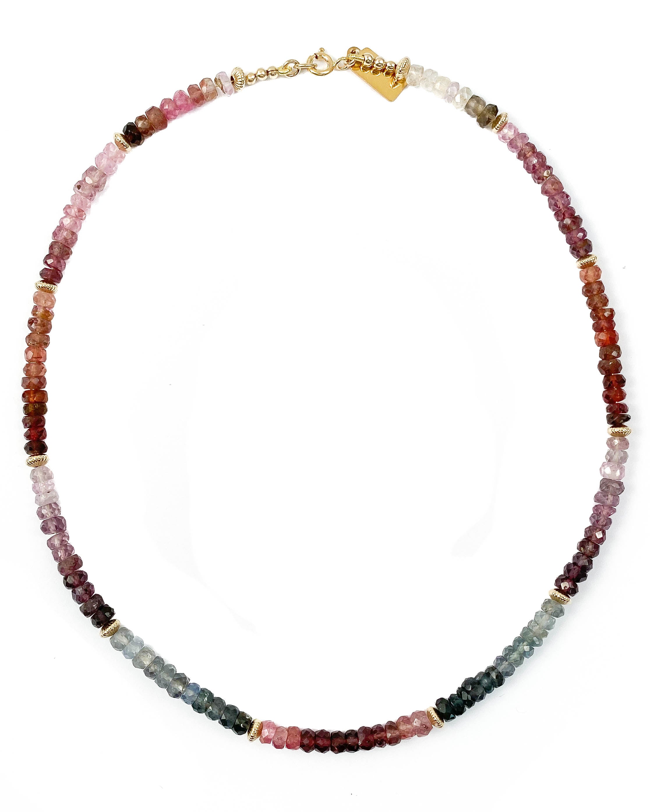 Faceted Multi-Color Spinel Strand Necklace