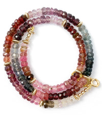 Faceted Multi-Color Spinel Strand Necklace