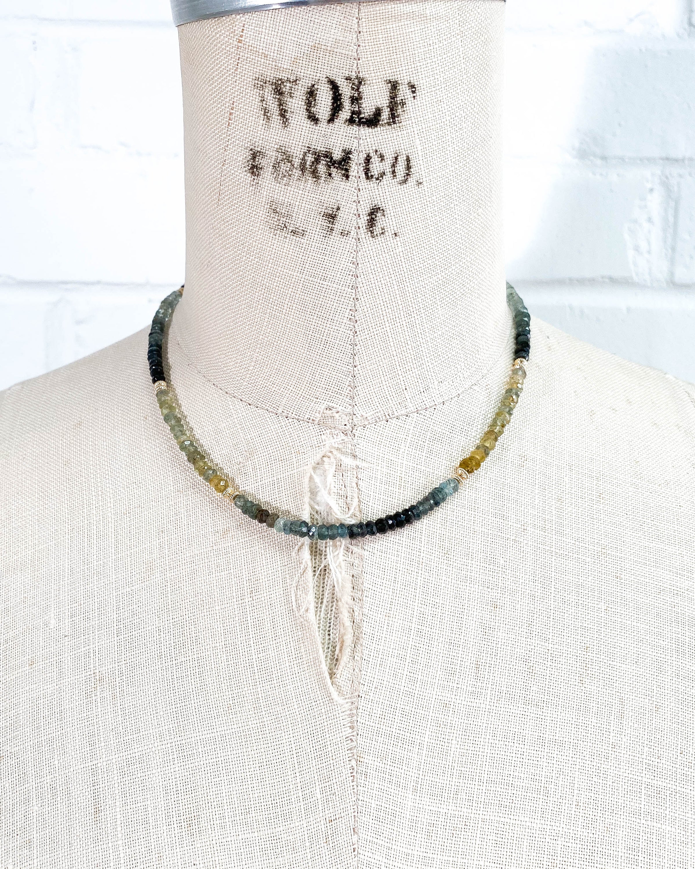 Blue and Yellow Sapphire Necklace