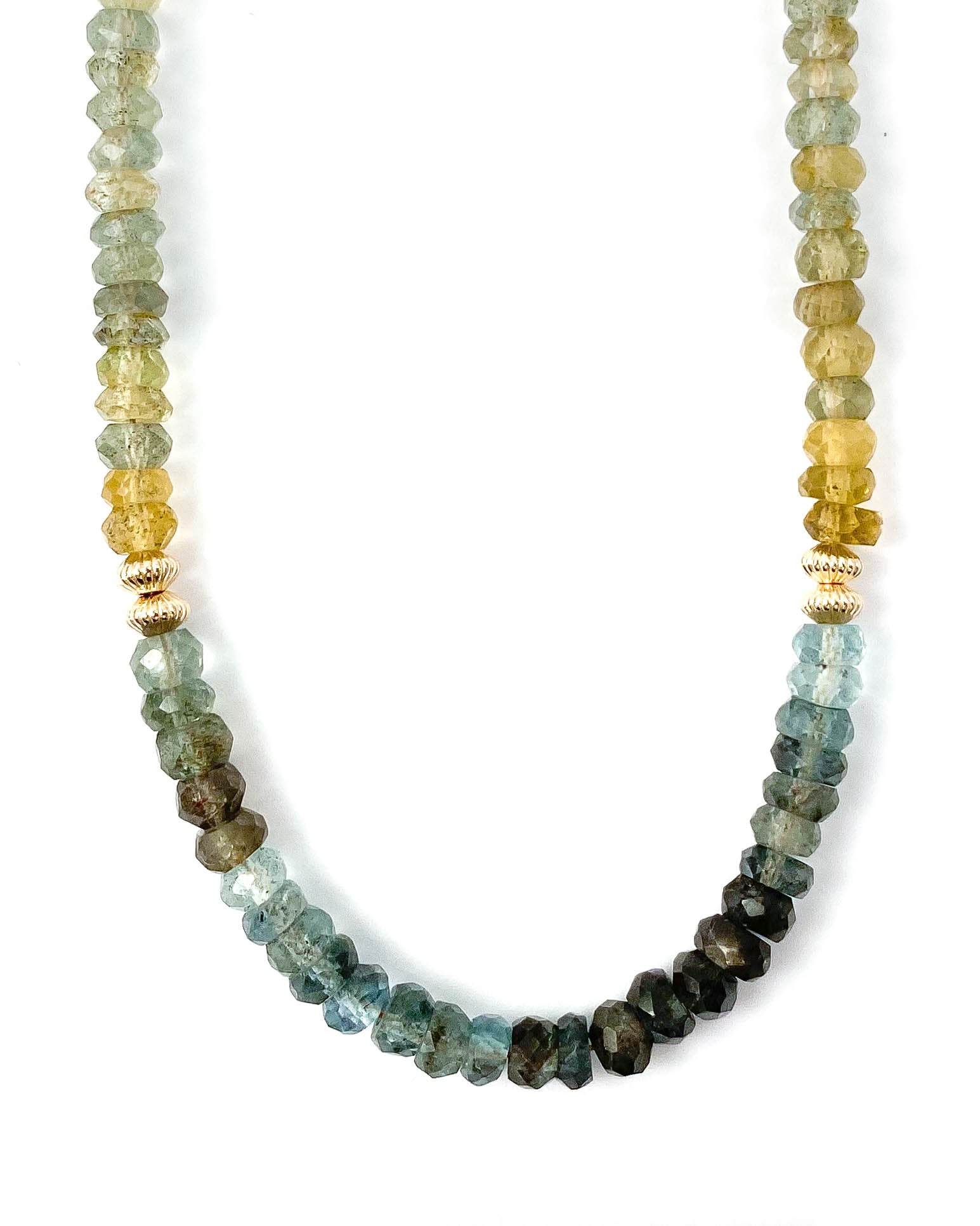 Blue and Yellow Sapphire Necklace