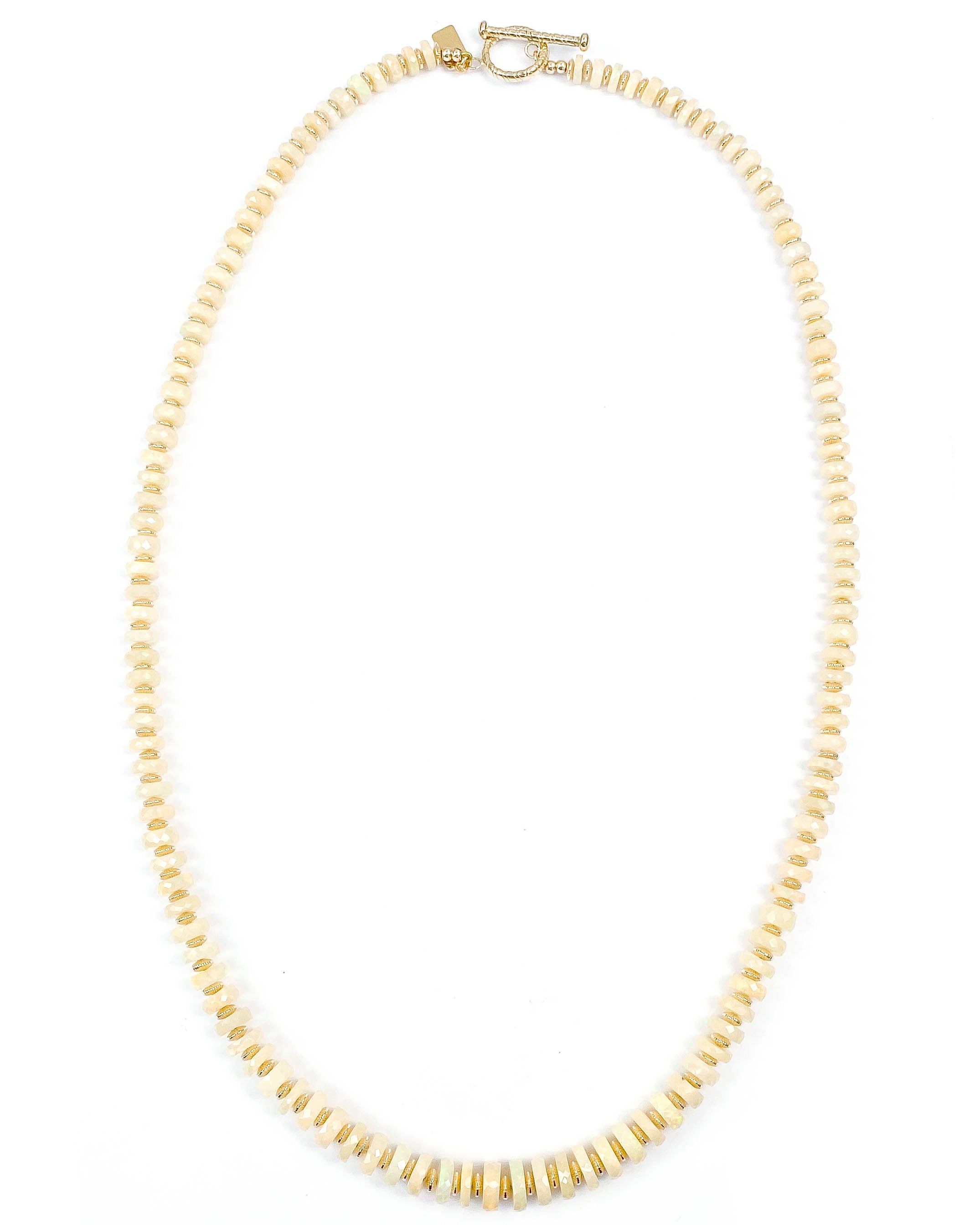Faceted Ethiopian Opal 14k Gold Filled Necklace
