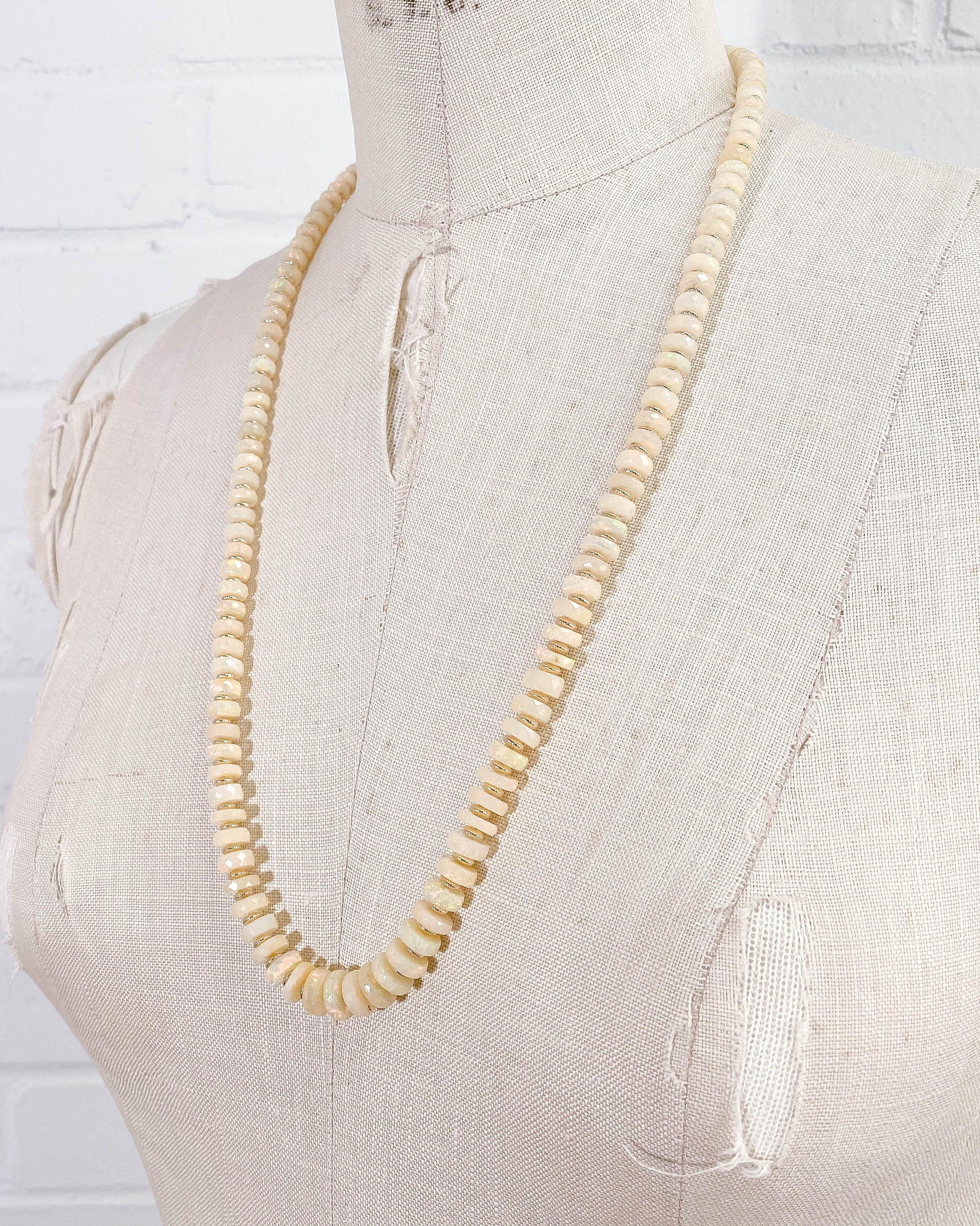 Faceted Ethiopian Opal 14k Gold Filled Necklace