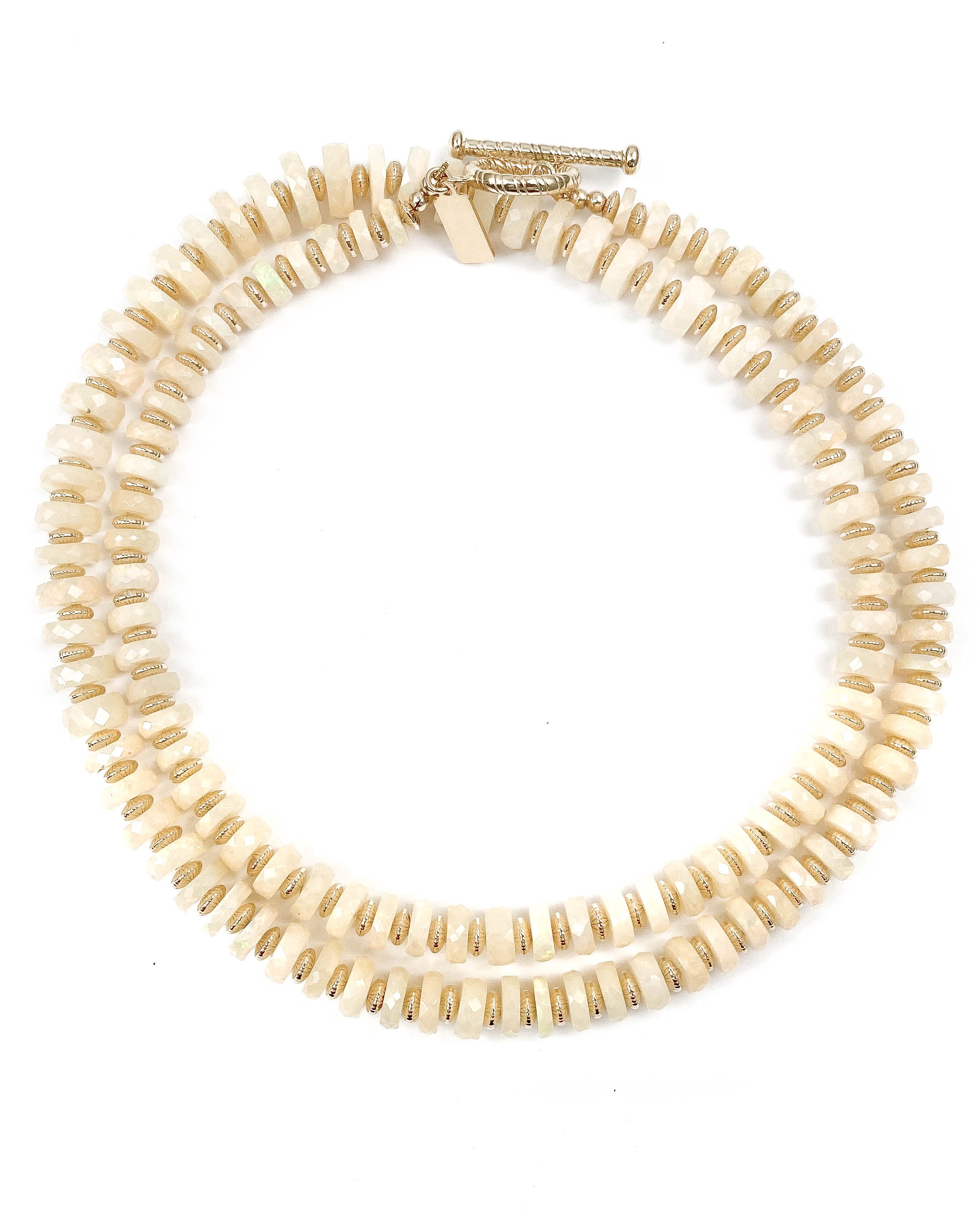 Faceted Ethiopian Opal 14k Gold Filled Necklace