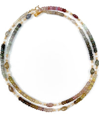 Rainbow Natural Sapphire Strand Necklace