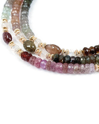 Rainbow Natural Sapphire Strand Necklace