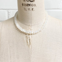 Rainbow Moonstone Knotted Necklace