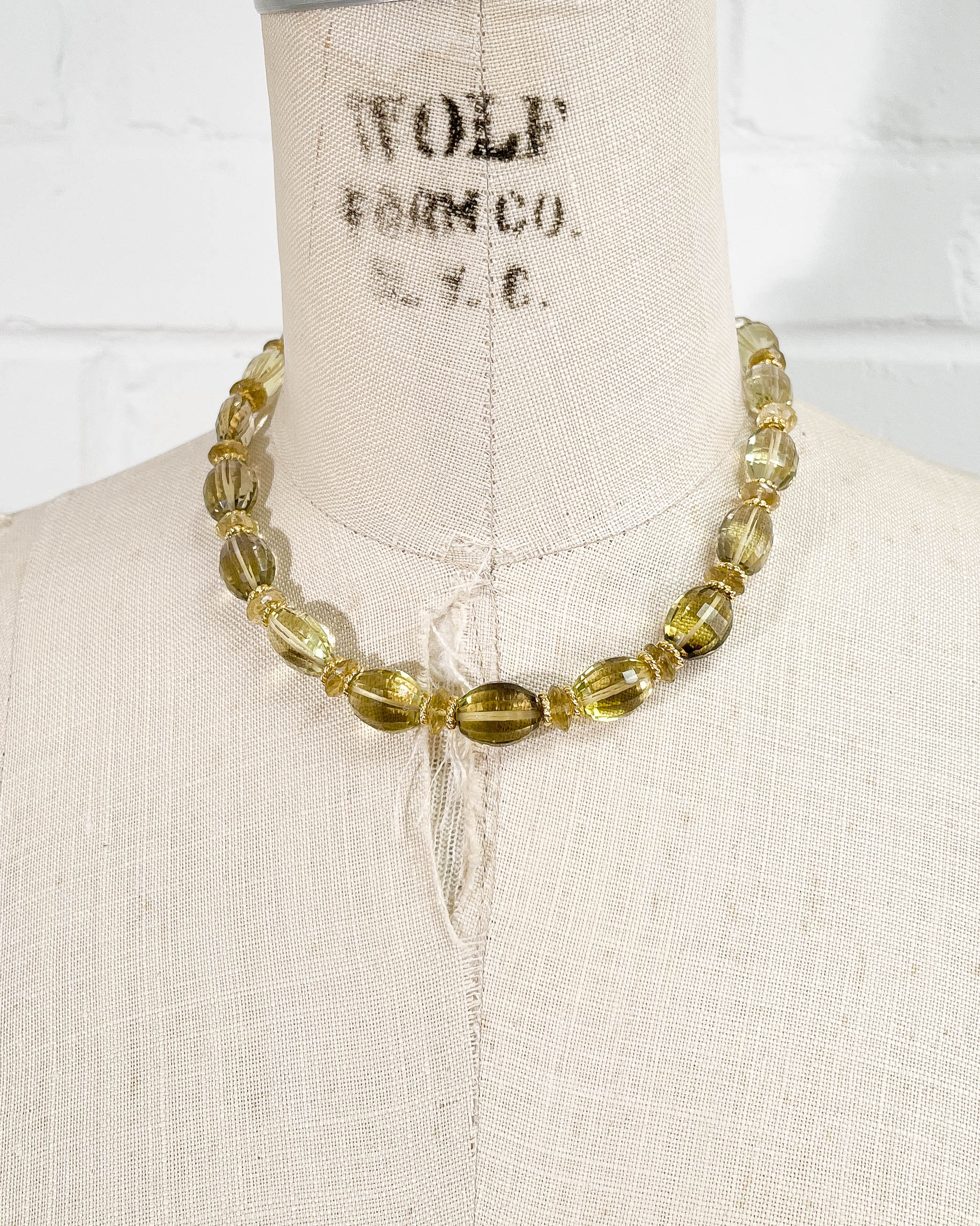 AAA Quality Lemon Quartz Statement Necklace