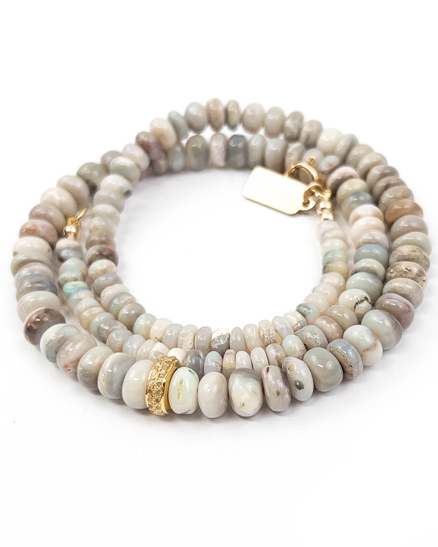 Pavé Diamond & Australian Boulder Opal Necklace