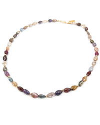 14k Gold Multi-Color Natural Sapphire Necklace