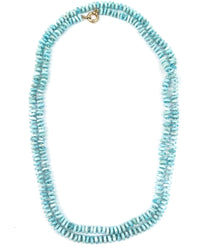 Hand-Knotted Natural Larimar Double or Triple Wrap Strand Necklace